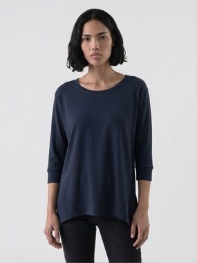 Lularoe Tunic Top 3/4 Sleeve Boat Neck Slit top